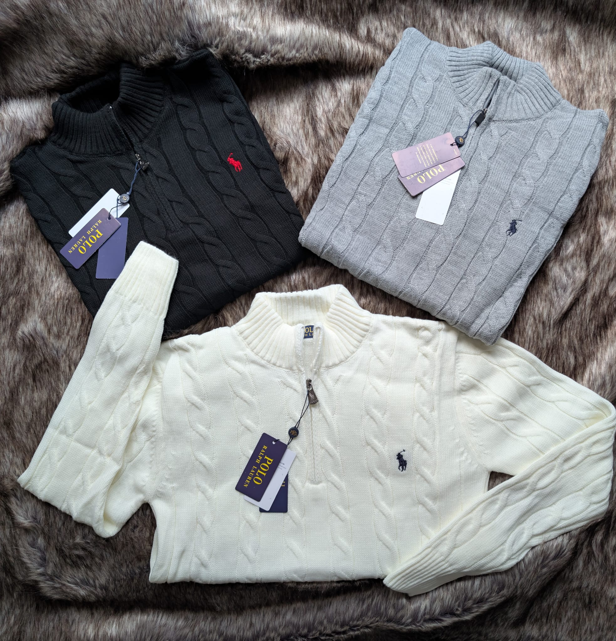 Ralph Lauren Fermuarlı Örme Kazak