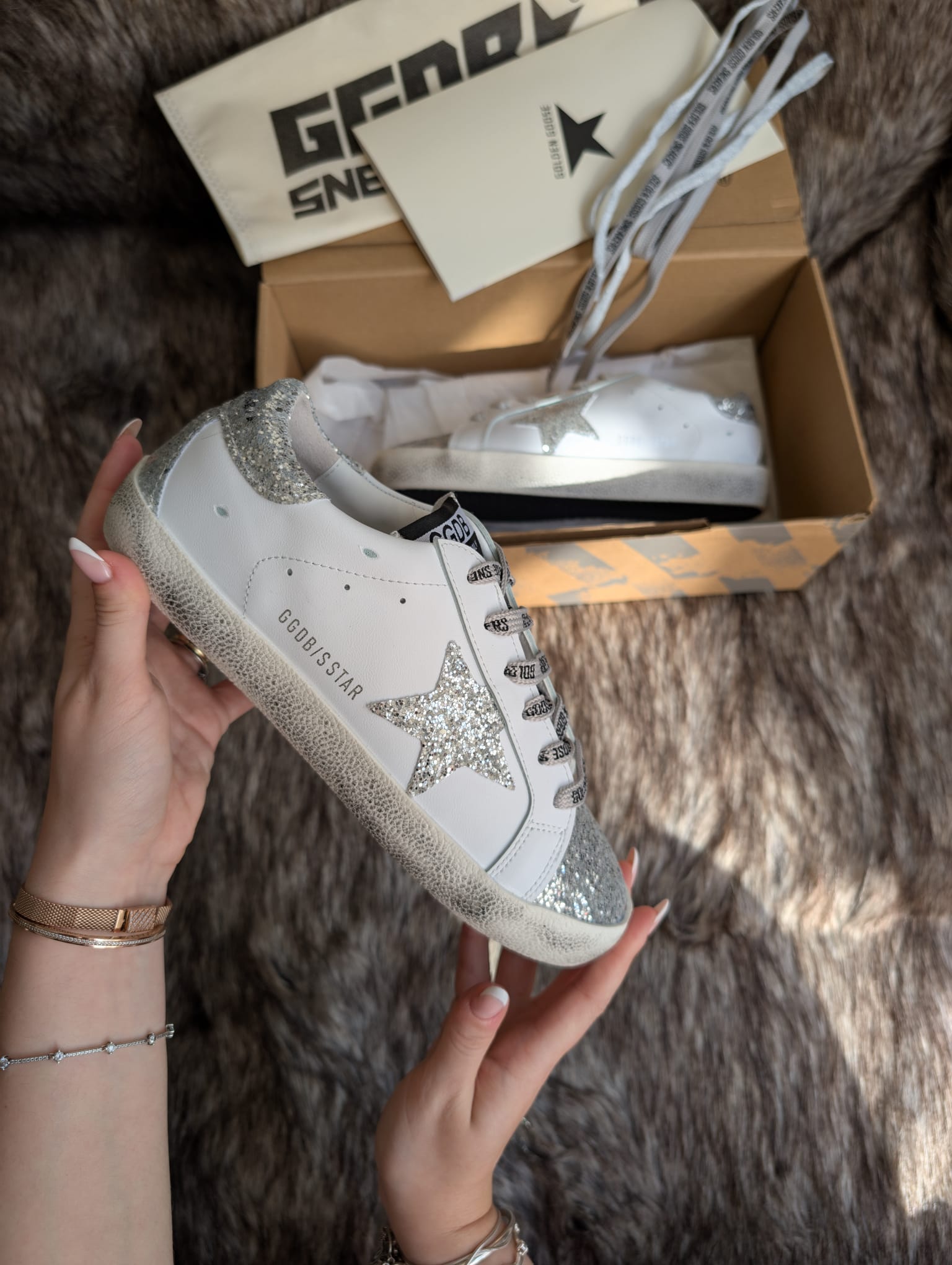 Golden Goose Deluxe Gümüş