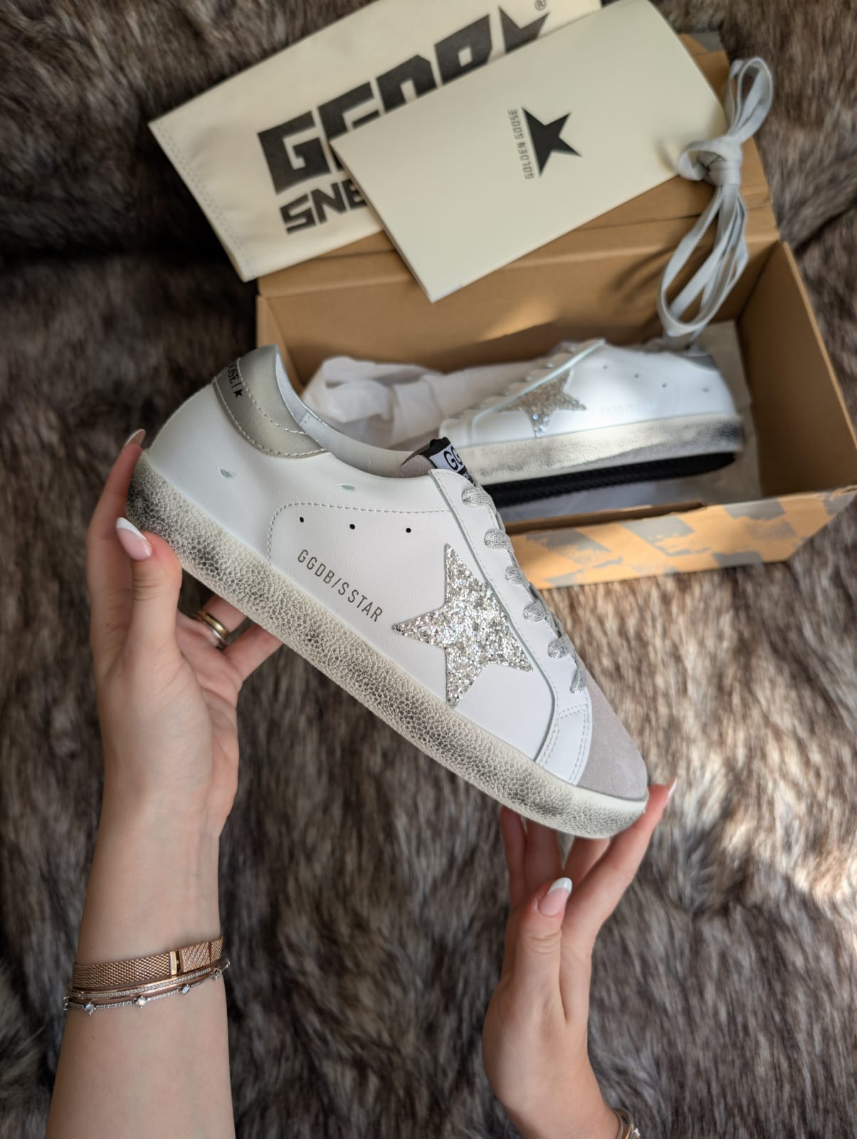 Golden Goose Deluxe HAKİKİ DERİ Gri
