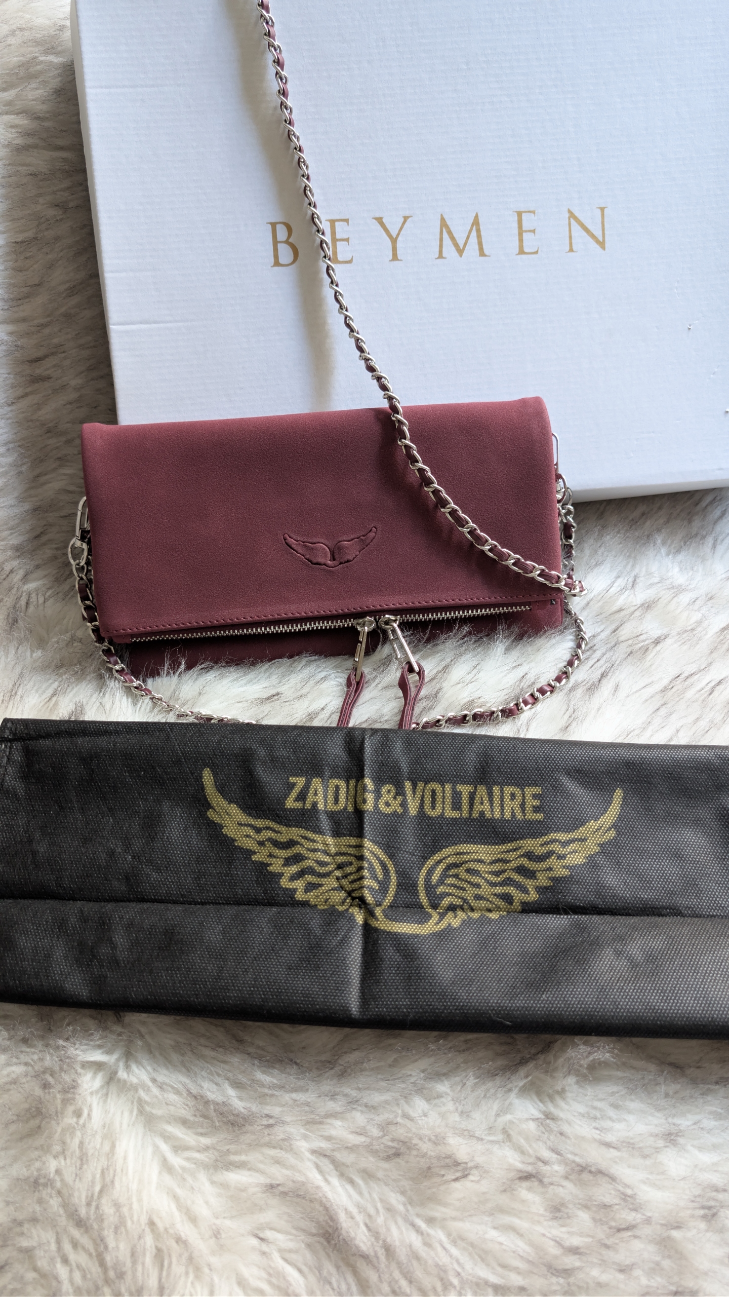 Zadig Voltaire Suede Bordo